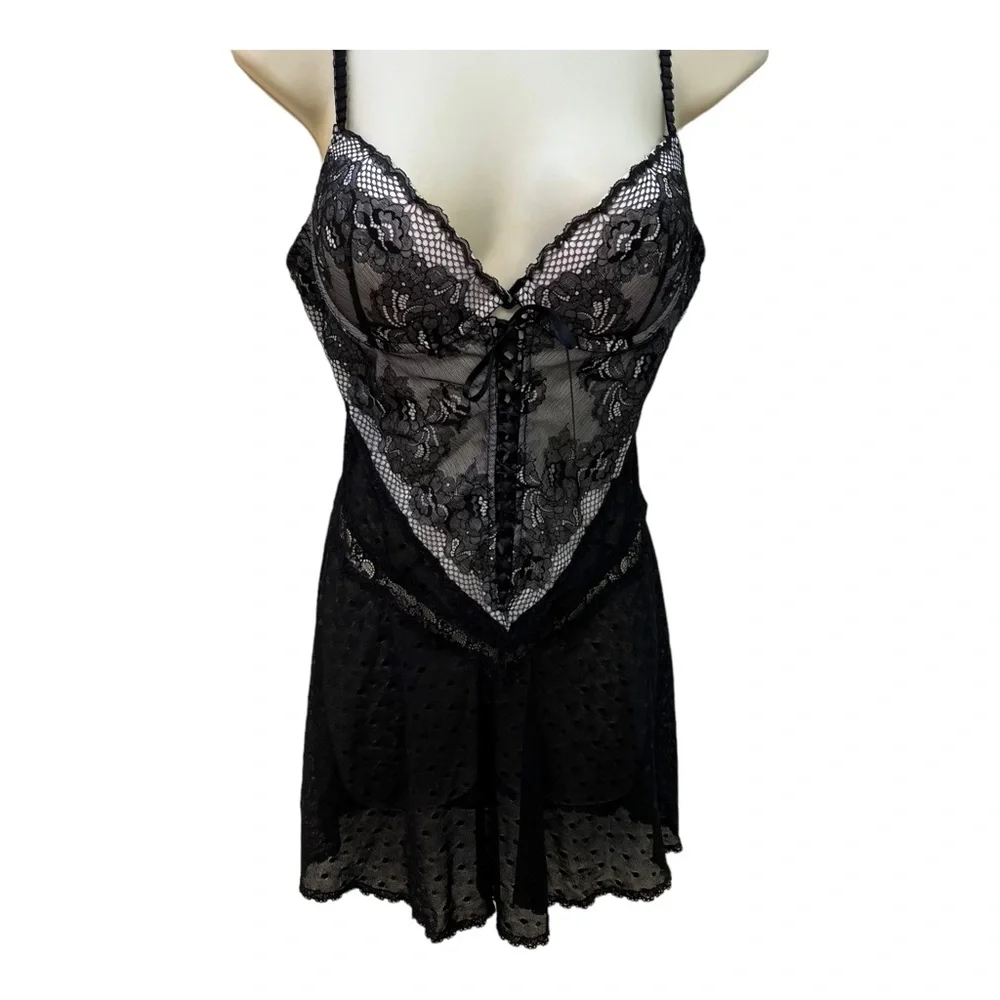 Seductivewear by Cinema Etouile Vintage size Large Corset Lingerie Nightgown - Picture 4 of 13